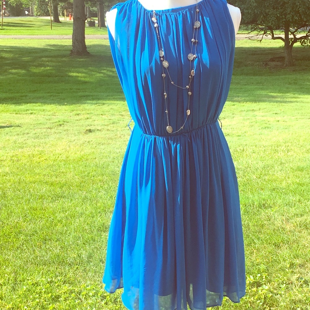 Calvin Klein turquoise blue dress